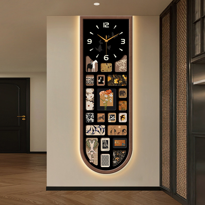 Luxury Lifestyle Aesthetic - Orologio da Parete di Sicurezza Verticale,