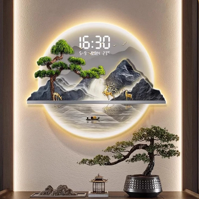 Luxury Lifestyle Aesthetic - Orologi da Parete in Stile Cinese,