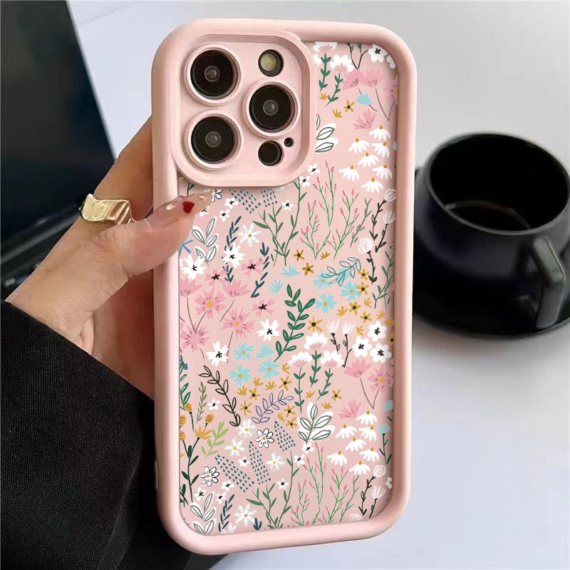 Xiaomi Redmi Note 13 - Custodia Rosa con Motivo Floreale in